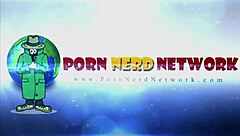 Pornstar gives furious handjob with glasses