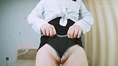 Petite Secretary Seduces With Mini Skirt Upskirt