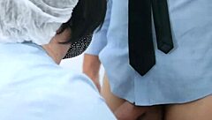 Nurse tests big dick with prostate massage for sperm analysis