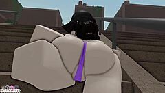 Emo Girl Flashes Tits in Skatepark Then Rides