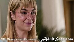 Calming stepdaughters' nerves with licking and cunilingus