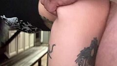 Perfect pussy goth girl creampied roughly in kitchen