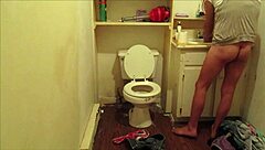 young 18+ girl masturbating with fingering in friend's bathroom hidden cam to hot cum orgasm