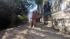 Novinha Flashes Tight Pussy in Public Beach Bikini Dare