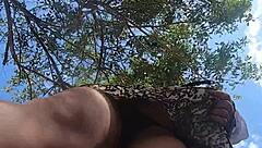 Novinha Flashes Tight Pussy in Public Beach Bikini Dare