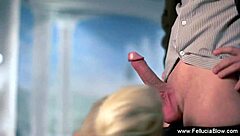 Mature Blonde Milf Gives Slippery Wet Erotic Blowjob And Handjob