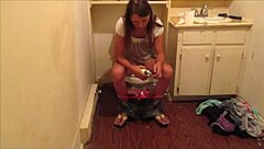 young 18+ girl masturbating with fingering in friend's bathroom hidden cam to hot cum orgasm