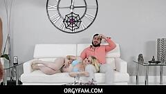 Hot Blonde Welcomes Home