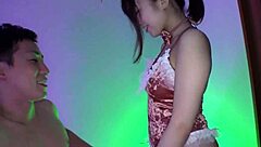 Busty saleswoman posts erotic videos in lingerie and bunny costume.