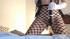 halloween cosplay black bride masturbates