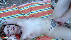 A pretty young Spanish girl, Kat, was fucked in her ass by a huge dick