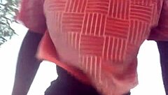 Crazy Bitch Twerks Half Naked In Forest