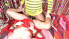Desi Step Mom and Son in Hot Hindi Quickie, Tight Action?