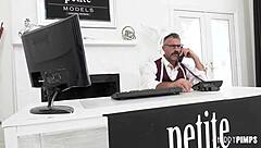 PETITE EBONY BABE AVERY JANE FUCKS HARD AT AUDITION!