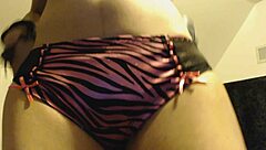 Young 18+ Teases With Sexy New Panties And Hairy Pussy