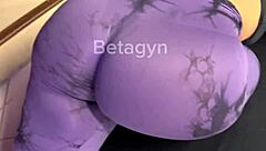 Beautiful homemade amateur with big natural tits sucked trainer