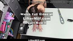 Strict Mall Officer Strips Shoplifting Milf Bare in Garage!