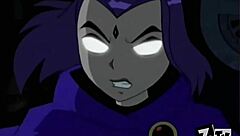 teen titans raven in hardcore action