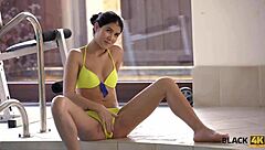 Black4K: Girls' Swimming Lesson Turns to Interracial Fun?