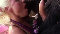 Cosplayers fuck at costume party with ripped clothes