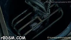 Is the gagged bondman enjoying femdom vibrator gratification?