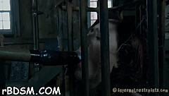 Is the gagged bondman enjoying femdom vibrator gratification?