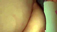 Slut Sucks Dildo with Big Tits!