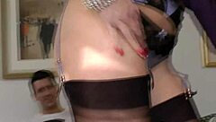 British mature fingered hard in sexy lingerie