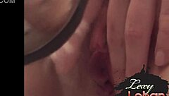 Lexy lohan with natural tits takes a shower and rubs her pussy