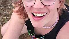 petite outdoor blowjob