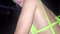 Blonde Raver Slut Boldly Sucks and Fucks on Rooftop