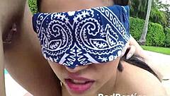 Girl Rubs Pussy With Nice Tits!