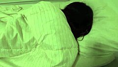 Petite latina wakes to creampie in shorts