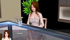 in arizona, redhead awakens with fingering and blowjob