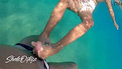 pornstar sheila ortega sucks and fucks underwater during wild snorkeling session.