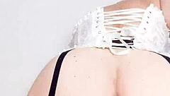 Latina stepmom masturbates with stepson while husband works in homemade anal scene