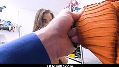 Gorgeous Milf Shoplifter Detained and Punished by Officer