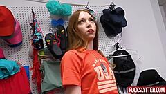 Shy teen caught shoplifting at office