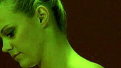 mistress says, train and punish these lesbian slaves with the whip in the garage