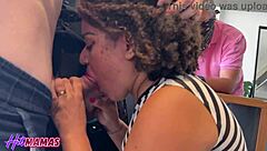 milf latina enjoys threesome with two guys while husband watches, starting with licking and ending in cowgirl