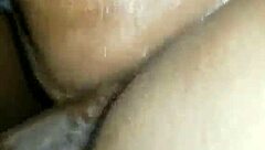 Slut takes big black cock anal creampie calmly