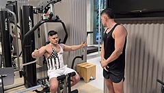 horny in the gym with beautiful shorts