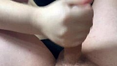 Teen 18+ Babe Jerks Off Neighbor's Hairy Penis For Facial Cum