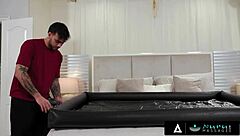 nuru massage with cute ebony ameena green getting naughty and oiled up