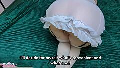 Stepmother rides stepson roughly while husband sleeps nearby