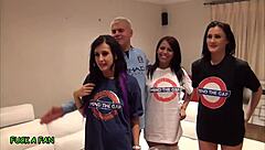 Wee Man's Lucky Night With Double Blowjobs?