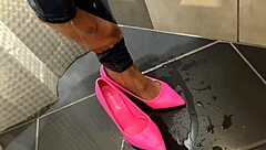 I peed in my jeans desperately, then he peed on my ass, and I gave him a blowjob.