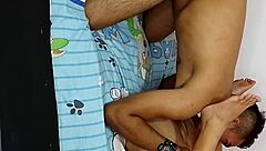 rough fucking the slut wife in step brother's room as he walks in for interracial domination