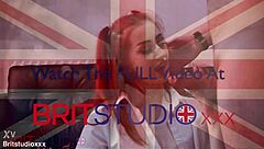 Skinny British redhead swallows cum after fucking!