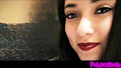 Exotic Dancer Teen in Lingerie Bent Over for Doggystyle Action